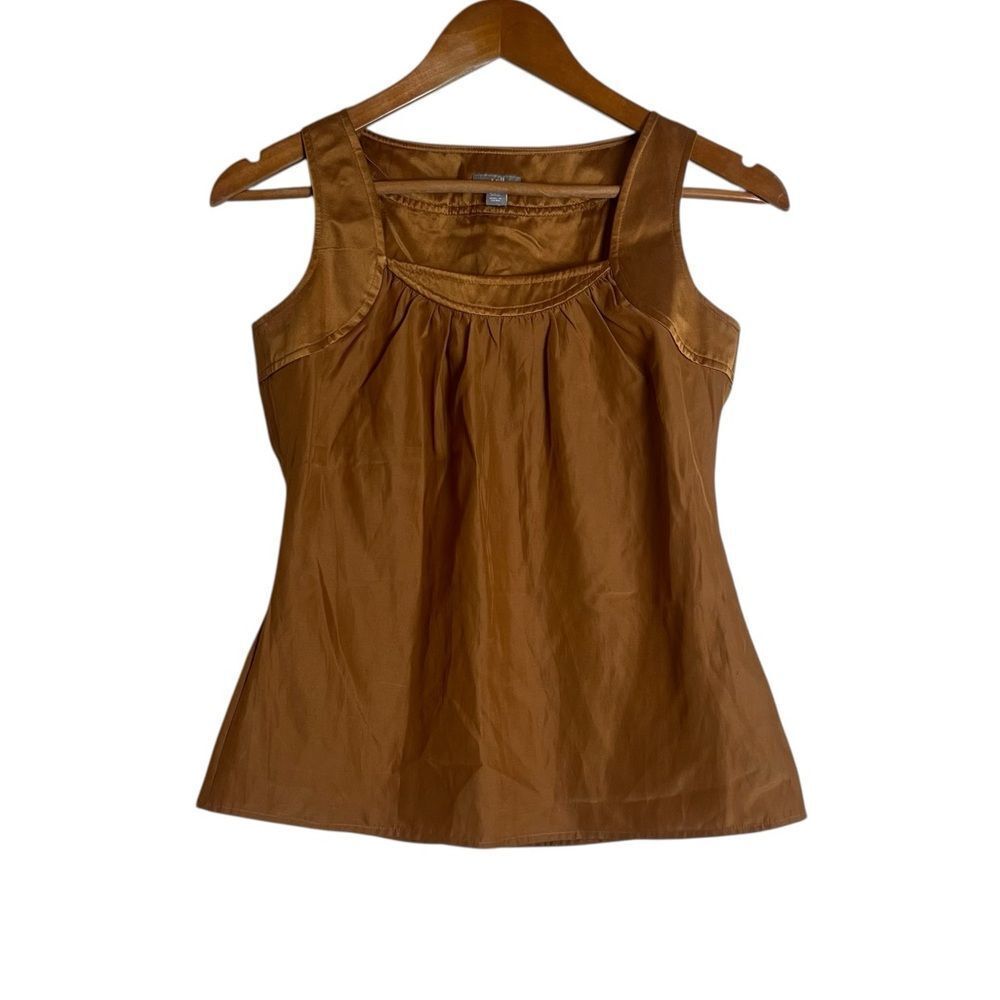 J. Jill silk & cotton orange brown tank top